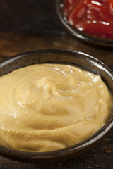 Fototapeta na wymiar Organic Yellow Mustard Condiment
