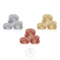 Pirate Coins Three Columns
