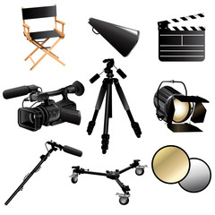 Obraz premium Filming movie icons