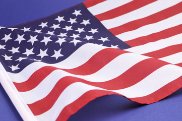 Fototapeta premium Background close up of USA Stars and Stripes flag