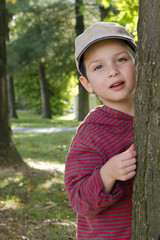 Child at park or forest