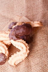 spritz  biscuits vanilla chocolate shortbread for christmas