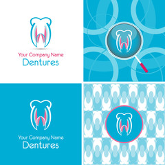 symbol and seamless for denture company - 58282604