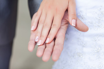 couple holding hands