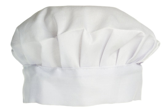 White cook hat isolated on white background