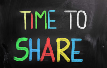 Obraz premium Time To Share Concept