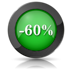 60 percent discount icon