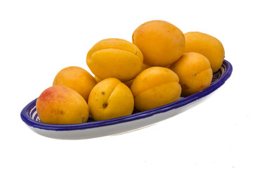 Yellow ripe apricots