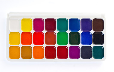 Watercolor paint palette