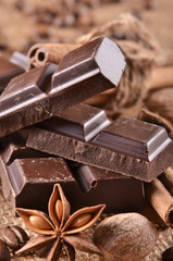 Chocolate and coffee