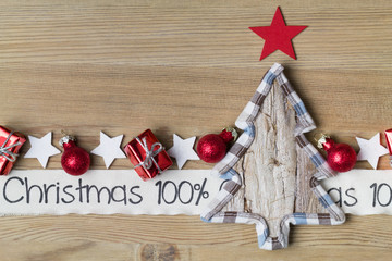 Weihnachtsdekortion auf Holz