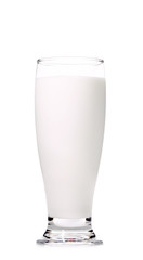 Close up of glass milk.