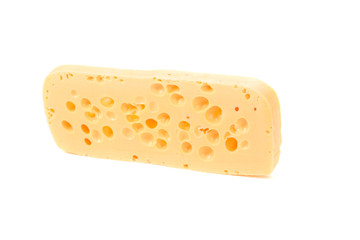 Close up of cheese slice.
