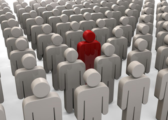 Obraz premium CROWD OF USERS - 3D