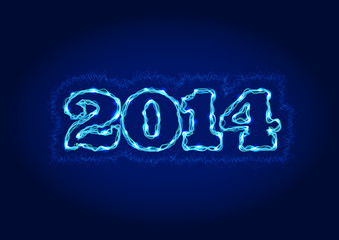 Electric 2014 year sign