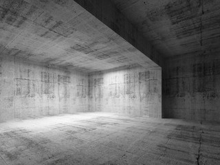 Empty dark abstract concrete room interior. 3d render