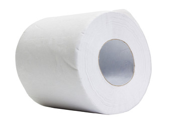 Close-up of a toilet paper roll