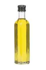 Close-up of an olive oil bottle