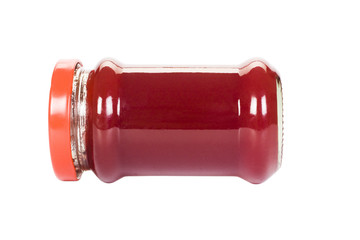 Close-up of a jam bottle
