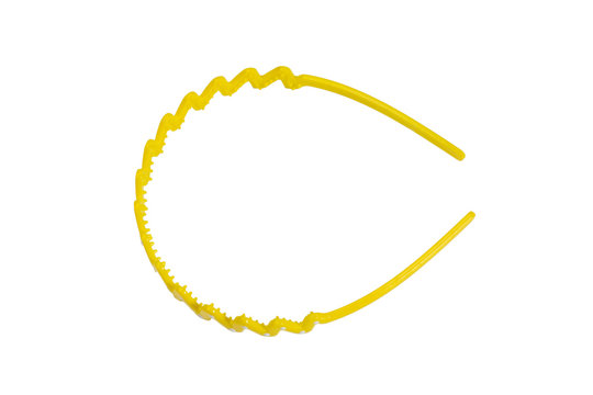 Close-up of a yellow hair band