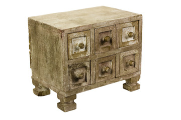 Close-up of an old drawer