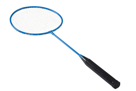 Close-up of a badminton racket