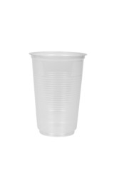 Close-up of a disposable plastic cup