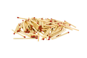 Close-up of a heap of matchsticks