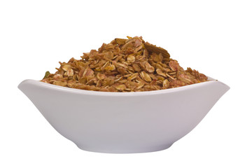 Close-up of a bowl of mixed flakes