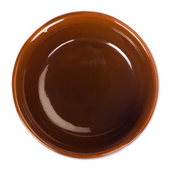 High angle view of a ceramic bowl