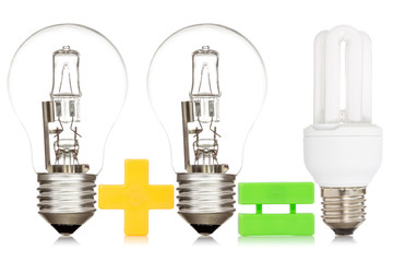 Comparison between a light bulbs