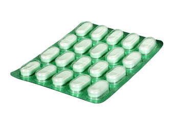 Close-up of tablets in a blister pack