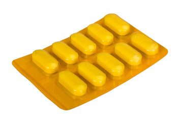 Close-up of tablets in a blister pack