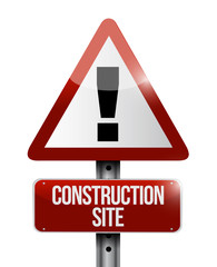 construction site warning road sign illustration