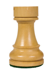 Close-up of a rook chess piece