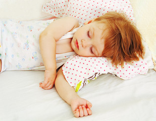 baby in bed.