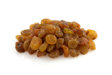 raisins on white background