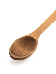 wood spoon on white