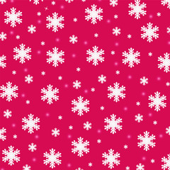 Christmas background with snowflakes - obrazy, fototapety, plakaty