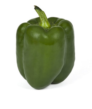 Close-up of a green bell pepper