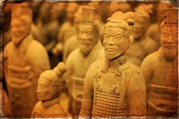 Wandcirkels aluminium Chinese terracotta army - Xian  © lapas77
