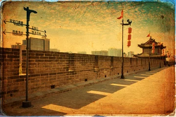 Wandcirkels aluminium Xian - ancient city wall  © lapas77
