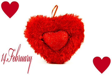 Rotes Herz für Valentinstag