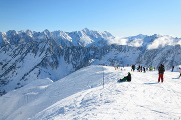 Fototapeta na wymiar Cauterets ośrodek narciarski