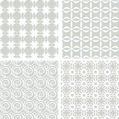 Foto op Plexiglas 4 seamless lacy patterns © irochka1