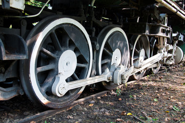 Fototapeta na wymiar Old train wheels