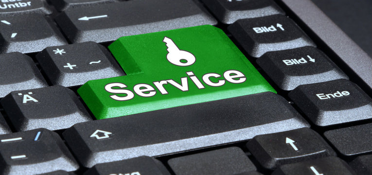 eks30 EnterKeySign - english: keyboard with green key service - German: Gr&uuml;ne Taste auf Tastatur mit Schl&uuml;ssel Symbol - g38