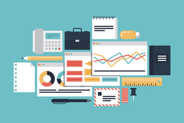 Business productivity presentation illustration concept