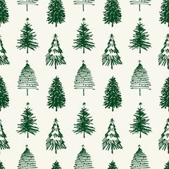 pattern of christmas trees