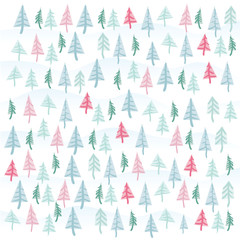 Christmas tree vector seamless wrapping paper texture.